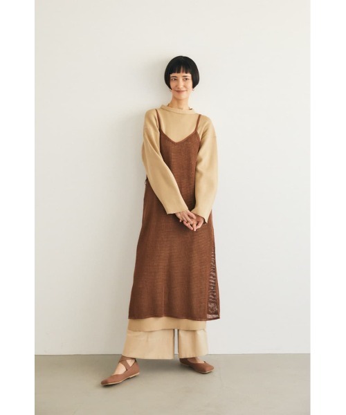 M_（エムアンダーバー）の「【M_】KNIT ドレス（ワンピース・レディース・ライトイエロー/ブルー/ライトベージュ・FREE）」の5枚目の写真