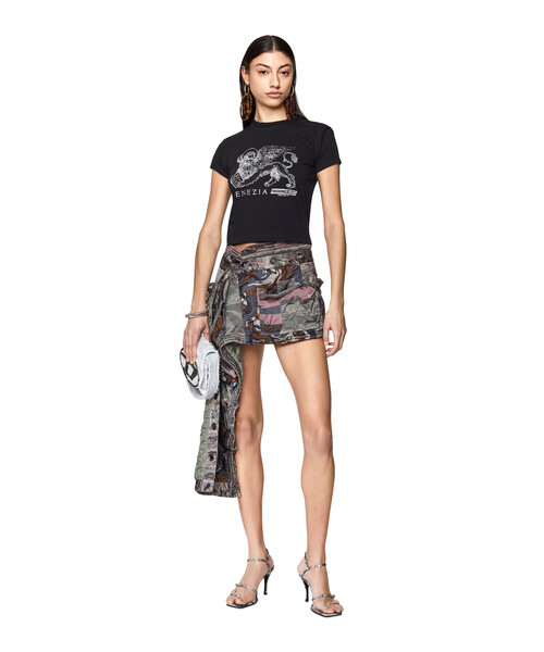 DIESEL(ディーゼル)の「レディース 半袖 Tシャツ コンパクトフィット ライオンベネチア(Tシャツ/カットソー・レディース・ブラック/ホワイト・LARGE/X-LARGE/MEDIUM/SMALL)」の11枚目の写真