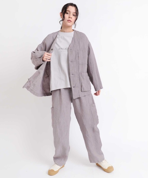 RNA-N（アールエヌエーエヌ）の「R3950 ワッシャーリネンワークパンツ（カーゴパンツ・レディース・ラベンダー/スミクロ/ブラウン・MEDIUM）」の12枚目の写真