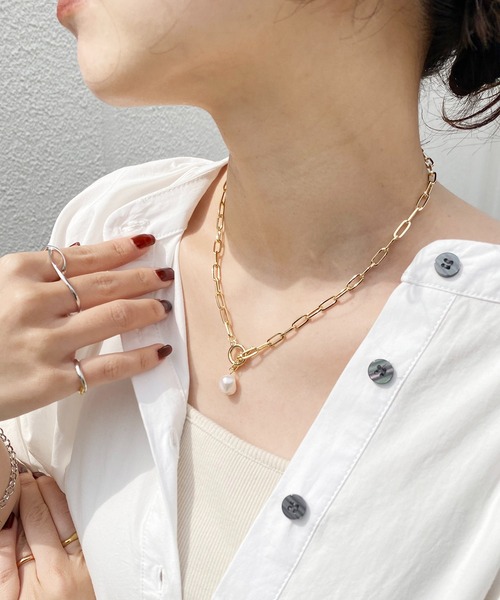 natural couture(ナチュラルクチュール)の「チェーンゴールドネックレス(ネックレス・レディース・その他1/その他2・FREE)」の2枚目の写真