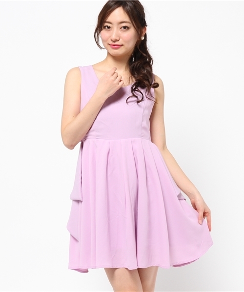 LIMITLESS LUXURY(リミットレスラグジュアリー)の「★店頭人気商品★バックリボンドレス。(ワンピース・レディース・グリーン/ネイビー/ピンク・38/36)」の1枚目の写真