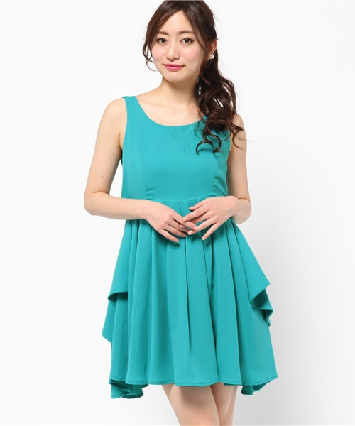 LIMITLESS LUXURY(リミットレスラグジュアリー)の「★店頭人気商品★バックリボンドレス。(ワンピース・レディース・グリーン/ネイビー/ピンク・38/36)」の2枚目の写真