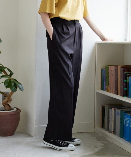 flaner（フラネ）の「Loose tack color slacks/ルーズタックカラースラックス（スラックス・レディース・ブラック/イエロー/グリーン/ナチュラル・SMALL/MEDIUM/LARGE）」の8枚目の写真