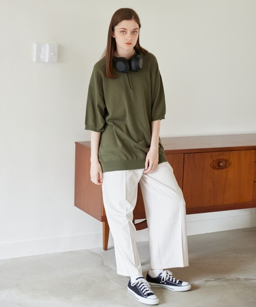 flaner（フラネ）の「Loose tack color slacks/ルーズタックカラースラックス（スラックス・レディース・ブラック/イエロー/グリーン/ナチュラル・SMALL/MEDIUM/LARGE）」の14枚目の写真