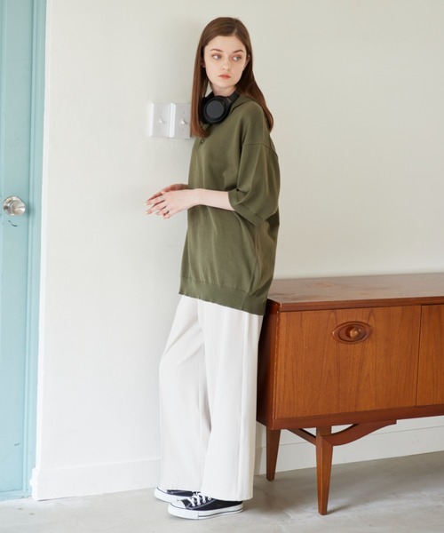 flaner（フラネ）の「Loose tack color slacks/ルーズタックカラースラックス（スラックス・レディース・ブラック/イエロー/グリーン/ナチュラル・SMALL/MEDIUM/LARGE）」の16枚目の写真