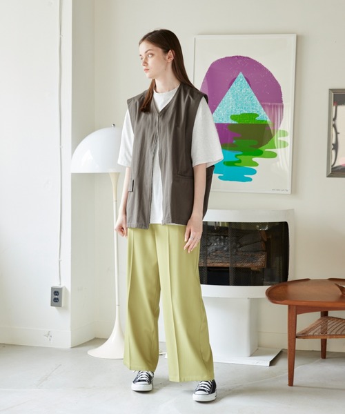 flaner（フラネ）の「Loose tack color slacks/ルーズタックカラースラックス（スラックス・レディース・ブラック/イエロー/グリーン/ナチュラル・SMALL/MEDIUM/LARGE）」の22枚目の写真