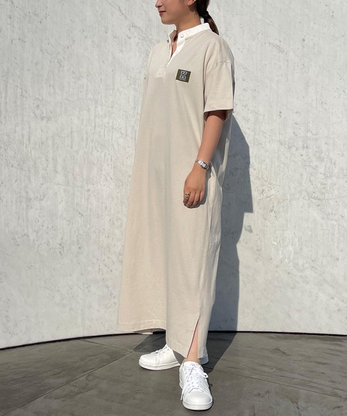 KANGOL EXTRA COMFORT(カンゴールエクストラコンフォート)の「【KANGOL EXTRA COMFORT(カンゴール エクストラ コンフォート)】ラガーシャツワンピース(シャツワンピース・レディース・ネイビー/ピンク/エメラルド/ライトベージュ・LL/M/L)」の7枚目の写真