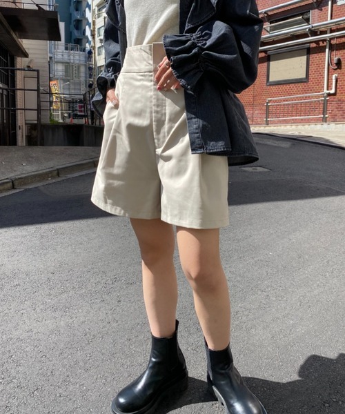 CIAOPANIC（チャオパニック）の「コーデの幅が広がる、キュロットショートパンツ（その他パンツ・レディース・ブラック/グレー/アイボリー・SMALL/MEDIUM）」の9枚目の写真