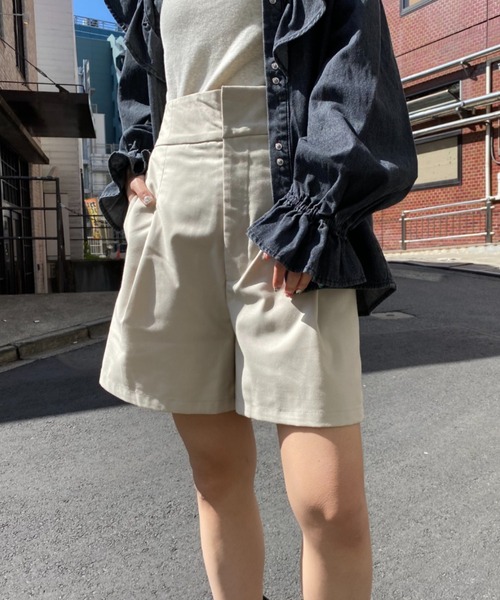 CIAOPANIC（チャオパニック）の「コーデの幅が広がる、キュロットショートパンツ（その他パンツ・レディース・ブラック/グレー/アイボリー・SMALL/MEDIUM）」の22枚目の写真