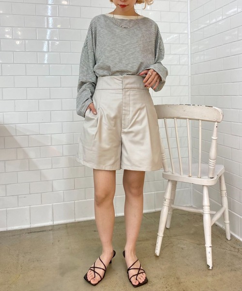 CIAOPANIC（チャオパニック）の「コーデの幅が広がる、キュロットショートパンツ（その他パンツ・レディース・ブラック/グレー/アイボリー・SMALL/MEDIUM）」の19枚目の写真