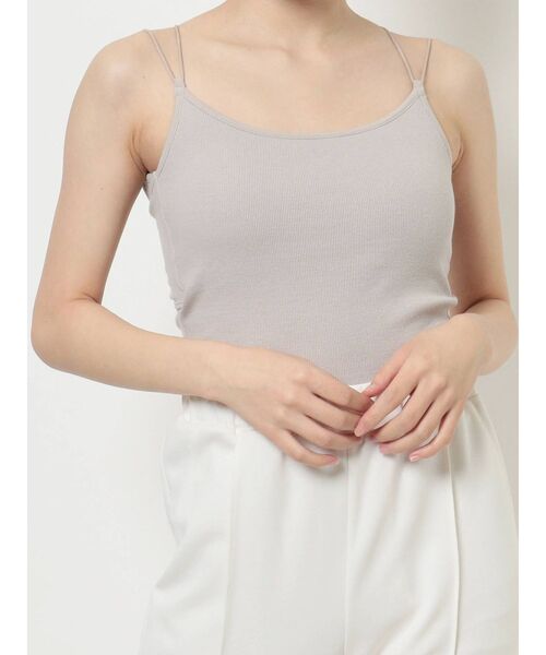 MERCURYDUO（マーキュリーデュオ）の「バックシャンカップ付インナカットソー（キャミソール・レディース・オフホワイト/ブラック/ベージュ・FREE）」の3枚目の写真