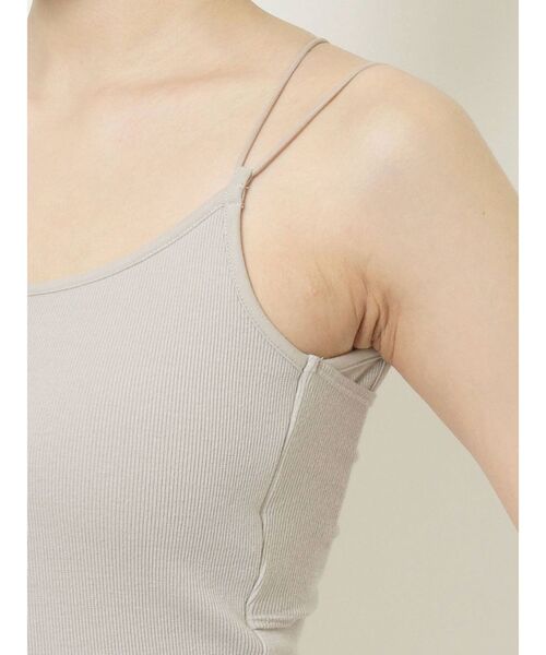 MERCURYDUO（マーキュリーデュオ）の「バックシャンカップ付インナカットソー（キャミソール・レディース・オフホワイト/ブラック/ベージュ・FREE）」の13枚目の写真