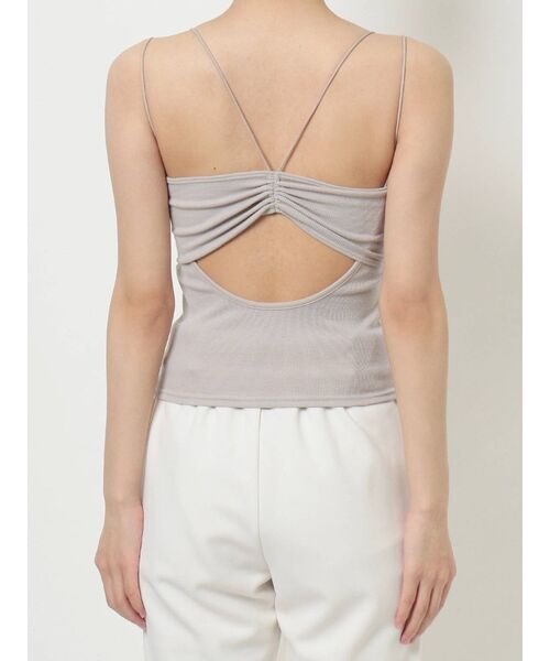 MERCURYDUO（マーキュリーデュオ）の「バックシャンカップ付インナカットソー（キャミソール・レディース・オフホワイト/ブラック/ベージュ・FREE）」の4枚目の写真