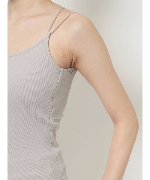 MERCURYDUO（マーキュリーデュオ）の「バックシャンカップ付インナカットソー（キャミソール・レディース・オフホワイト/ブラック/ベージュ・FREE）」の6枚目の写真