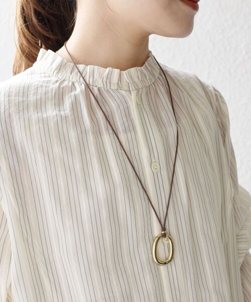 SHIPS（シップス）の「*オーバルリングコードネックレス◇（ネックレス・レディース・ゴールド・ONE SIZE）」の6枚目の写真