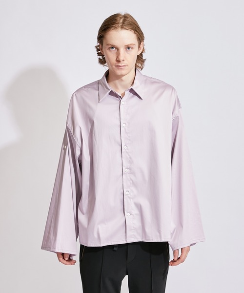 Lui's（ルイス）の「ボリュームスリーブシャツ（シャツ/ブラウス・メンズ・ホワイト/ブラック/グリーン/オリーブ/バイオレット/ブルー・FREE）」の6枚目の写真