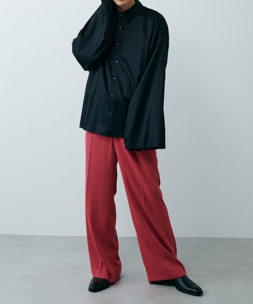 Lui's（ルイス）の「ボリュームスリーブシャツ（シャツ/ブラウス・メンズ・ホワイト/ブラック/グリーン/オリーブ/バイオレット/ブルー・FREE）」の9枚目の写真