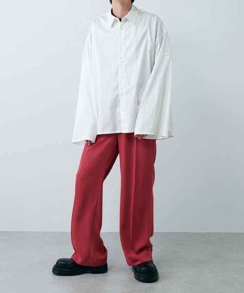 Lui's（ルイス）の「ボリュームスリーブシャツ（シャツ/ブラウス・メンズ・ホワイト/ブラック/グリーン/オリーブ/バイオレット/ブルー・FREE）」の22枚目の写真