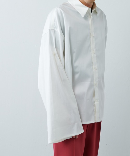 Lui's（ルイス）の「ボリュームスリーブシャツ（シャツ/ブラウス・メンズ・ホワイト/ブラック/グリーン/オリーブ/バイオレット/ブルー・FREE）」の14枚目の写真