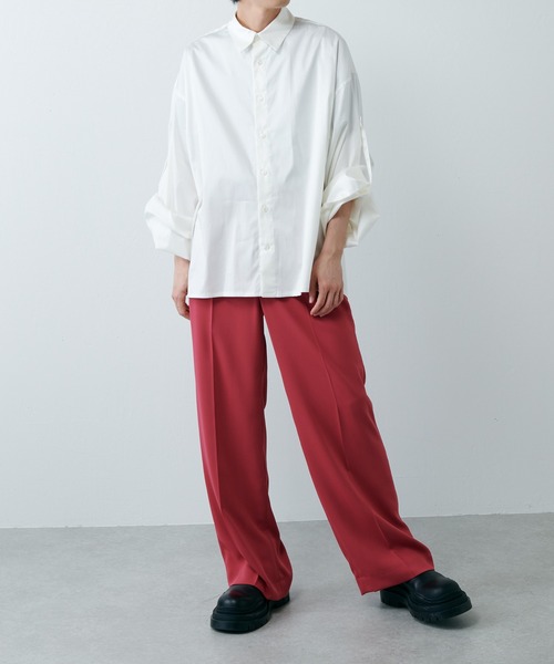 Lui's（ルイス）の「ボリュームスリーブシャツ（シャツ/ブラウス・メンズ・ホワイト/ブラック/グリーン/オリーブ/バイオレット/ブルー・FREE）」の18枚目の写真