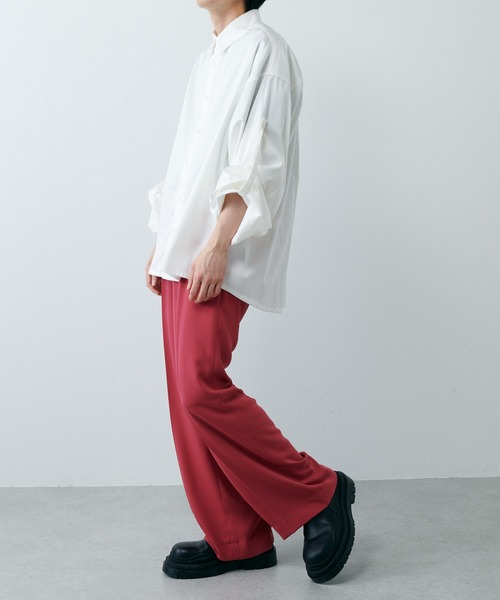 Lui's（ルイス）の「ボリュームスリーブシャツ（シャツ/ブラウス・メンズ・ホワイト/ブラック/グリーン/オリーブ/バイオレット/ブルー・FREE）」の15枚目の写真