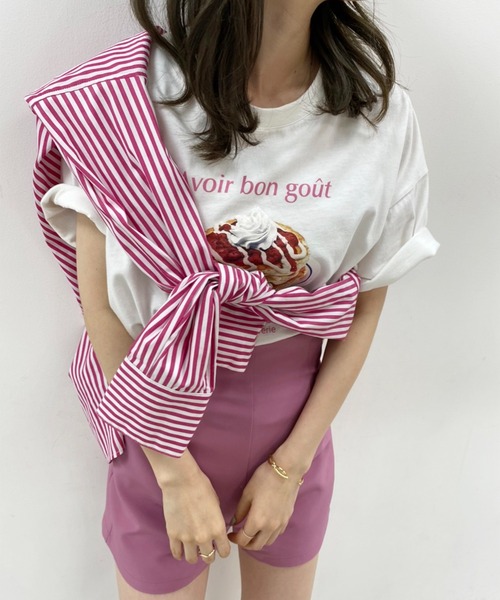 one after another NICE CLAUP(ワンアフターアナザーナイスクラップ)の「ZOZO限定 ビッグシルエットストライプシャツ(シャツ/ブラウス・レディース・ベージュ/グリーン/ブルー/ネイビー/ピンク・FREE)」の12枚目の写真