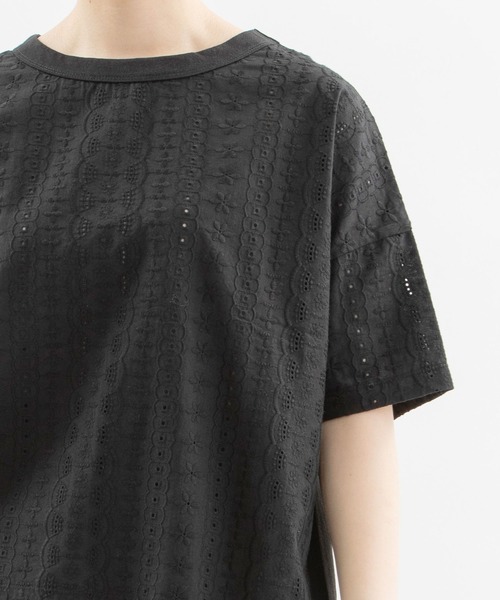 nop de nod（ノップドゥノッド）の「エンブロイダリーレースTシャツ（Tシャツ/カットソー・レディース・ブラック/ネイビー/オフホワイト・3）」の16枚目の写真