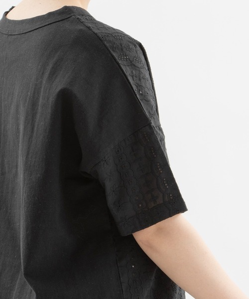 nop de nod（ノップドゥノッド）の「エンブロイダリーレースTシャツ（Tシャツ/カットソー・レディース・ブラック/ネイビー/オフホワイト・3）」の17枚目の写真