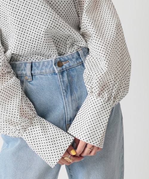 U by SPICK&SPAN（ユーバイスピックアンドスパン）の「ドットハートネックブラウス◆（シャツ/ブラウス・レディース・ホワイト/ブラック・FREE）」の20枚目の写真