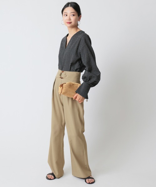 U by SPICK&SPAN（ユーバイスピックアンドスパン）の「ドットハートネックブラウス◆（シャツ/ブラウス・レディース・ホワイト/ブラック・FREE）」の8枚目の写真