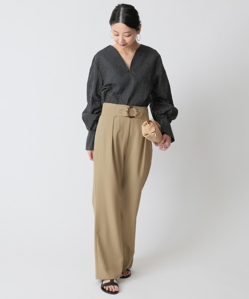 U by SPICK&SPAN（ユーバイスピックアンドスパン）の「ドットハートネックブラウス◆（シャツ/ブラウス・レディース・ホワイト/ブラック・FREE）」の9枚目の写真