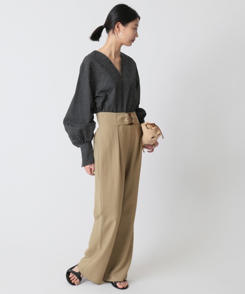 U by SPICK&SPAN（ユーバイスピックアンドスパン）の「ドットハートネックブラウス◆（シャツ/ブラウス・レディース・ホワイト/ブラック・FREE）」の10枚目の写真