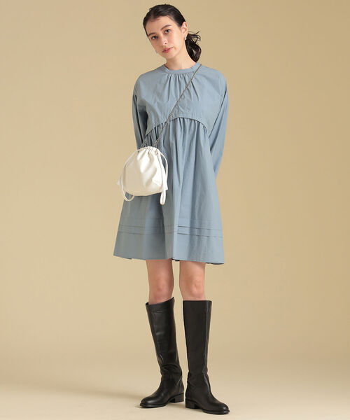 Ray BEAMS（レイビームス）の「Ray BEAMS / 2way 巾着 バッグ（ショルダーバッグ・レディース・ホワイト/ブラック/グリーン・ONE SIZE）」の9枚目の写真