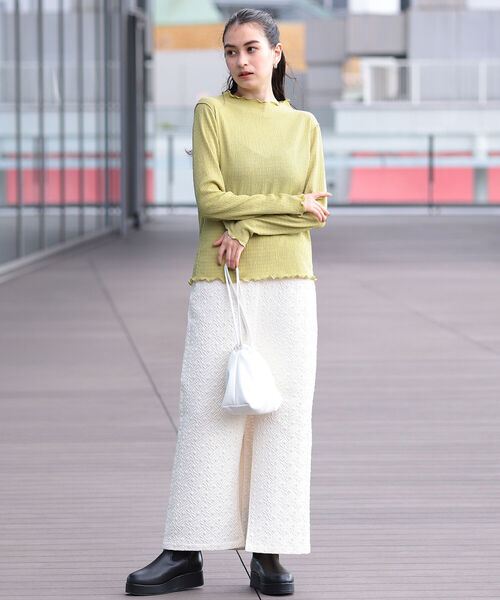 Ray BEAMS（レイビームス）の「Ray BEAMS / 2way 巾着 バッグ（ショルダーバッグ・レディース・ホワイト/ブラック/グリーン・ONE SIZE）」の6枚目の写真