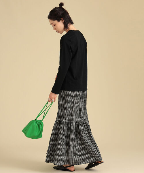 Ray BEAMS（レイビームス）の「Ray BEAMS / 2way 巾着 バッグ（ショルダーバッグ・レディース・ホワイト/ブラック/グリーン・ONE SIZE）」の17枚目の写真