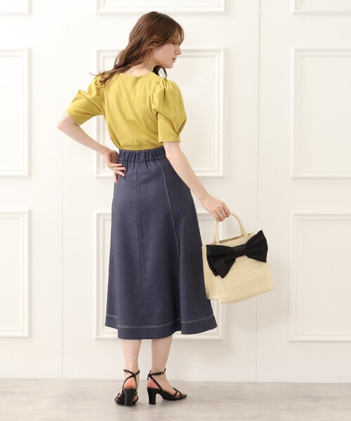 couture brooch（クチュールブローチ）の「◆【リボン好きのあなたに。】ビッグリボンペーパートートバッグ（トートバッグ・レディース・グレー/ナチュラル/ライトベージュ/サンドベージュ・00）」の17枚目の写真