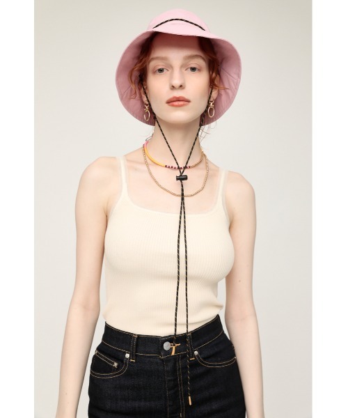 SLY（スライ）の「WATER REPELLING BUCKET HAT バケットハット 撥水加工（ハット・レディース・ブラック/ピンク・FREE）」の19枚目の写真