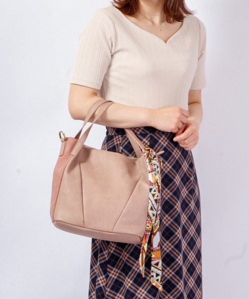 zucchero filato（ズッケロフィラート）の「zucchero filato 2wayハンドバッグ（ハンドバッグ・レディース・ブラウン/グレー/ブラック/ピンク・FREE）」の7枚目の写真