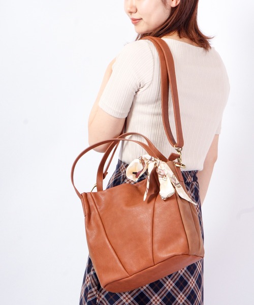 zucchero filato（ズッケロフィラート）の「zucchero filato 2wayハンドバッグ（ハンドバッグ・レディース・ブラウン/グレー/ブラック/ピンク・FREE）」の9枚目の写真