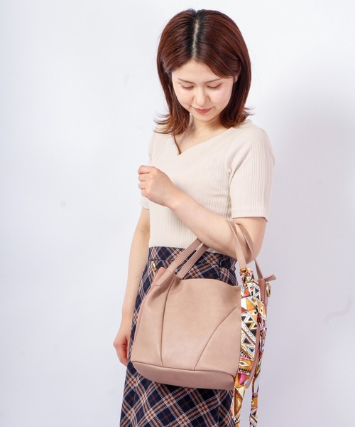 zucchero filato（ズッケロフィラート）の「zucchero filato 2wayハンドバッグ（ハンドバッグ・レディース・ブラウン/グレー/ブラック/ピンク・FREE）」の5枚目の写真