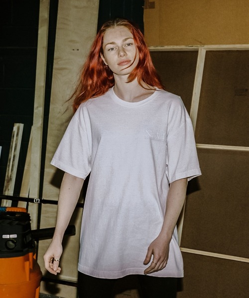 MANASTASH（マナスタッシュ）の「【直営店限定】MANASTASH N.A.U/マナスタッシュエヌエーユー　DIGITAL MOUNTAIN LOGO TEE デジタルマウンテンロゴティー（Tシャツ/カットソー・レディース・ホワイト/ブラック/ターコイズブルー・MEDIUM/LARGE/X-LARGE）」の7枚目の写真