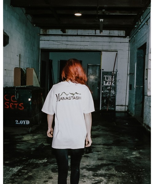 MANASTASH（マナスタッシュ）の「【直営店限定】MANASTASH N.A.U/マナスタッシュエヌエーユー　DIGITAL MOUNTAIN LOGO TEE デジタルマウンテンロゴティー（Tシャツ/カットソー・レディース・ホワイト/ブラック/ターコイズブルー・MEDIUM/LARGE/X-LARGE）」の14枚目の写真