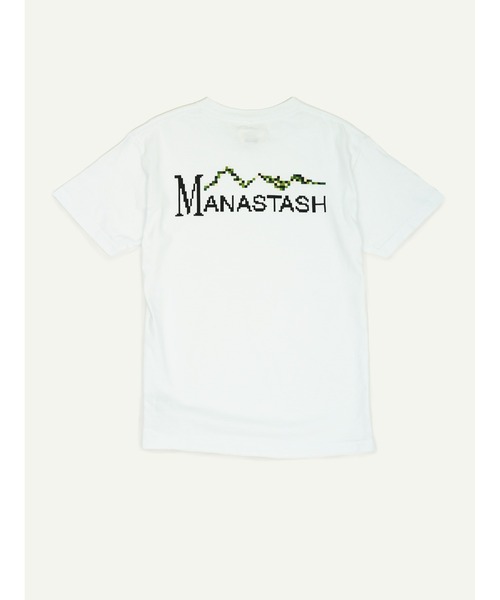 MANASTASH（マナスタッシュ）の「【直営店限定】MANASTASH N.A.U/マナスタッシュエヌエーユー　DIGITAL MOUNTAIN LOGO TEE デジタルマウンテンロゴティー（Tシャツ/カットソー・レディース・ホワイト/ブラック/ターコイズブルー・MEDIUM/LARGE/X-LARGE）」の9枚目の写真