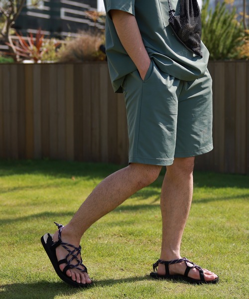 CIAOPANIC TYPY(チャオパニックティピー)の「配色ステッチスイムショーツ(水着・メンズ・オレンジ/チャコールグレー/グリーン・L/XL)」の3枚目の写真