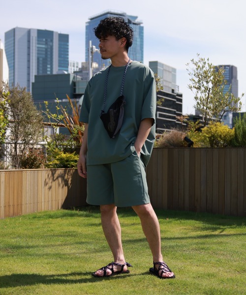 CIAOPANIC TYPY(チャオパニックティピー)の「配色ステッチスイムショーツ(水着・メンズ・オレンジ/チャコールグレー/グリーン・L/XL)」の7枚目の写真