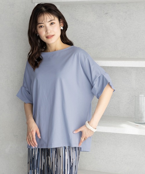 GeeRA(ジーラ)の「冷感リターンスリーブカットソー(Tシャツ/カットソー・レディース・ブラック系その他/ブルー/ホワイト系その他/ブラック/ホワイト・LARGE/XX-LARGE/MEDIUM/X-LARGE)」の11枚目の写真