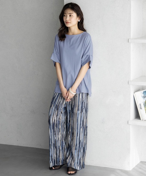 GeeRA(ジーラ)の「冷感リターンスリーブカットソー(Tシャツ/カットソー・レディース・ブラック系その他/ブルー/ホワイト系その他/ブラック/ホワイト・LARGE/XX-LARGE/MEDIUM/X-LARGE)」の13枚目の写真