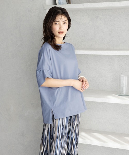GeeRA(ジーラ)の「冷感リターンスリーブカットソー(Tシャツ/カットソー・レディース・ブラック系その他/ブルー/ホワイト系その他/ブラック/ホワイト・LARGE/XX-LARGE/MEDIUM/X-LARGE)」の10枚目の写真