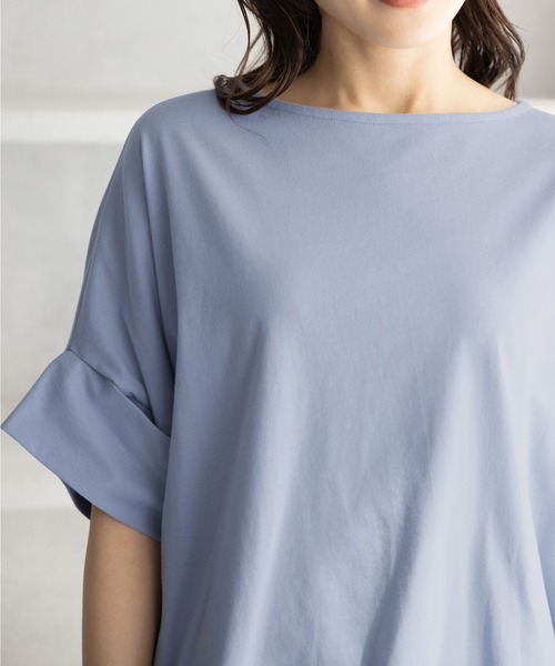GeeRA(ジーラ)の「冷感リターンスリーブカットソー(Tシャツ/カットソー・レディース・ブラック系その他/ブルー/ホワイト系その他/ブラック/ホワイト・LARGE/XX-LARGE/MEDIUM/X-LARGE)」の9枚目の写真
