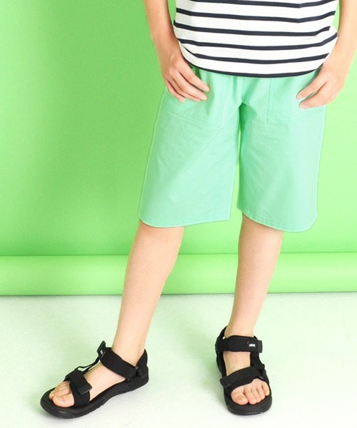 GLAZOS(グラソス)の「ストレッチツイル・カラーベイカーハーフパンツ(その他パンツ・キッズ・ベージュ/ブルー/ターコイズブルー/オレンジ・140cm/150cm/130cm/160cm/170cm)」の1枚目の写真